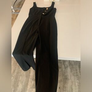 Black Sleeveless Zara Romper/Jumper Gold Buttons Size Large